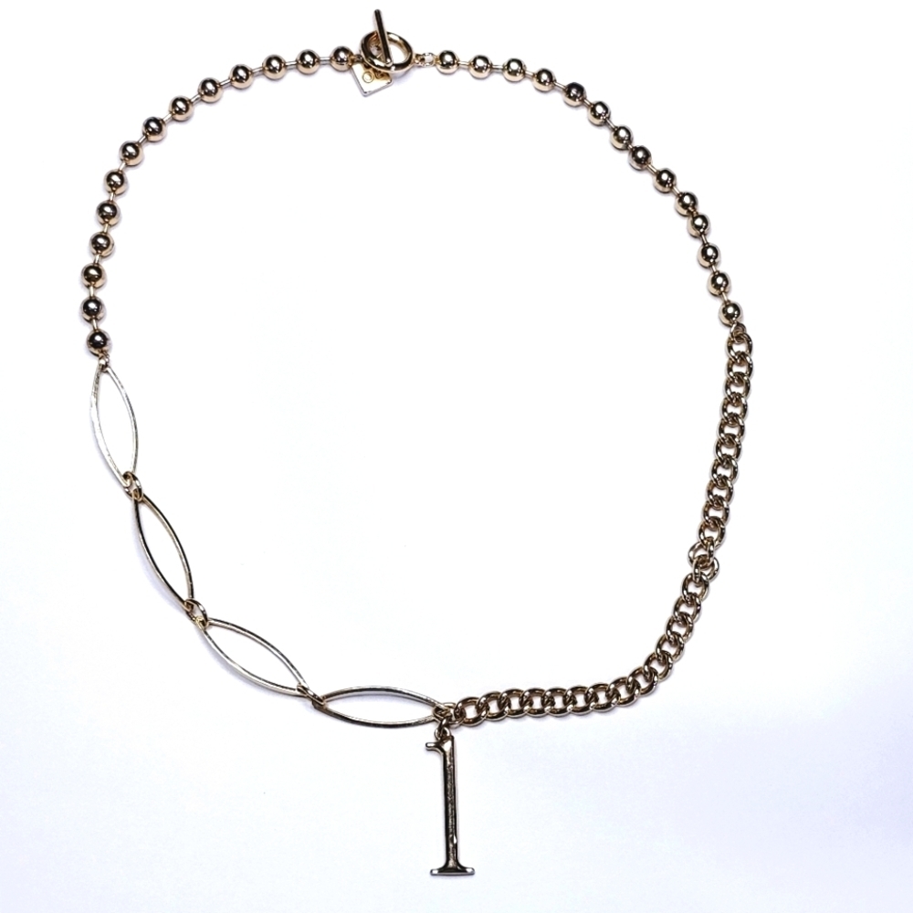 Gold Toned OE Necklace #1 Choker Fashion Jewelry